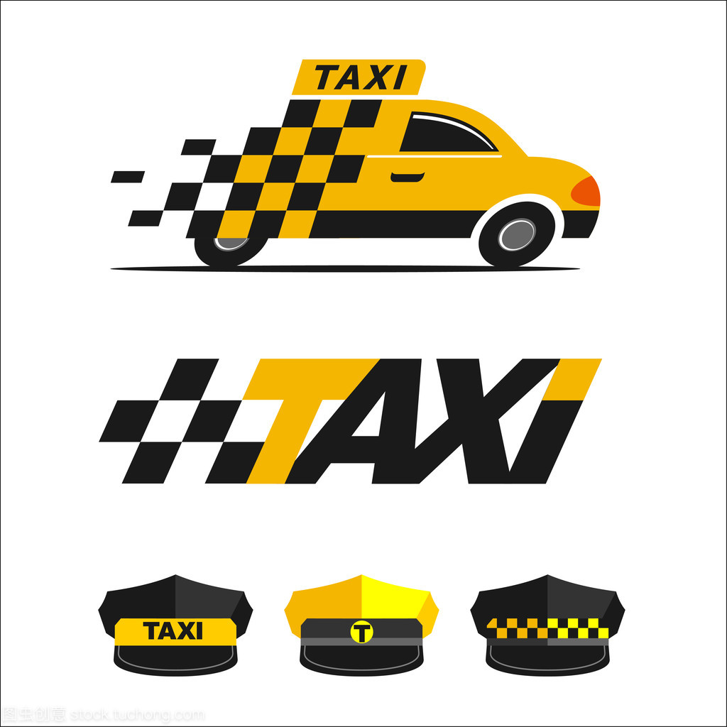 出租车图标 简洁设计与矢量标志的意义