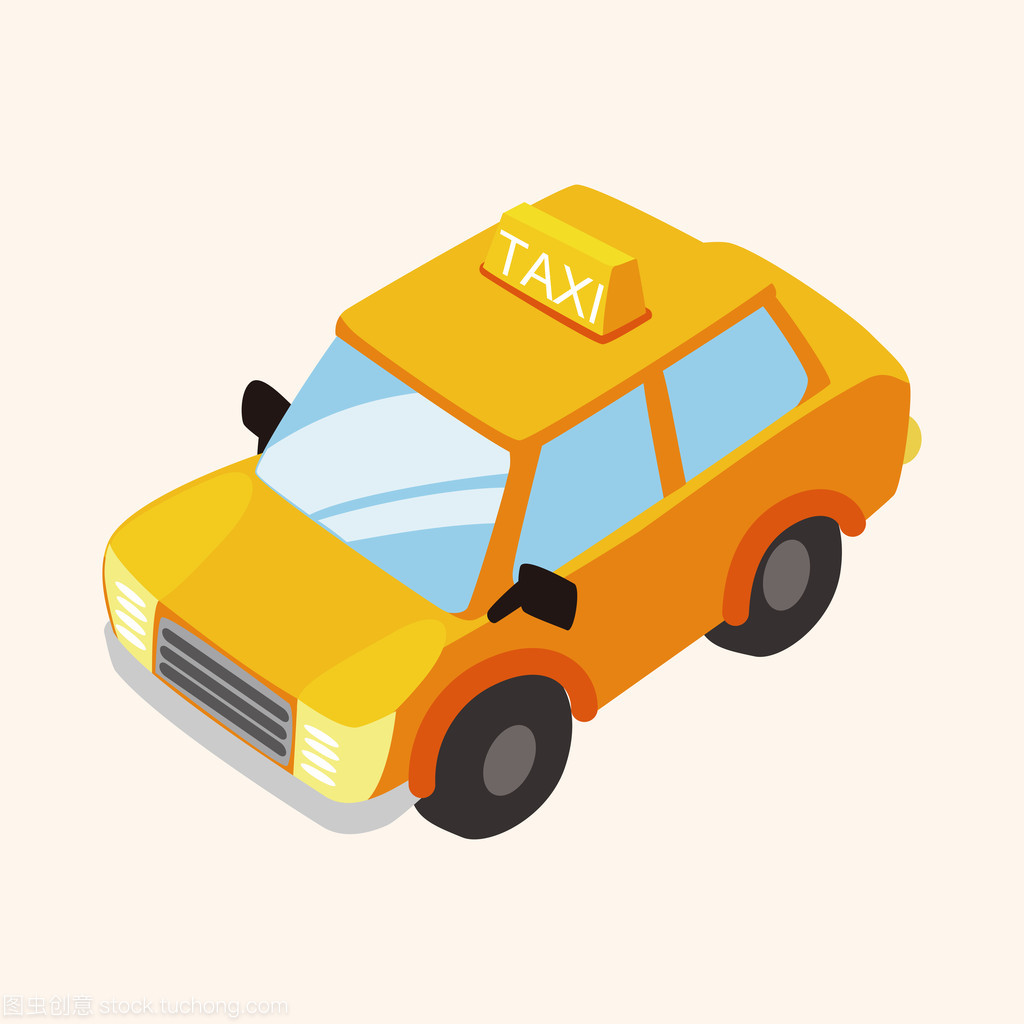穿梭于城市血脉的出租汽车 现代交通的流动符号